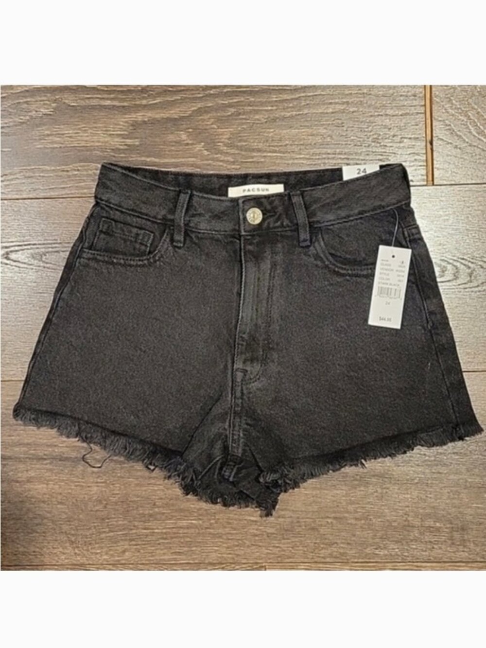 ❤️ NWT! PACSUN HIGH RISE FESTIVAL DENIM JEAN SHORTS, 00 (24) - Picture 2 of 7